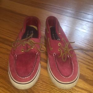 Red Sperry Boat Shoes